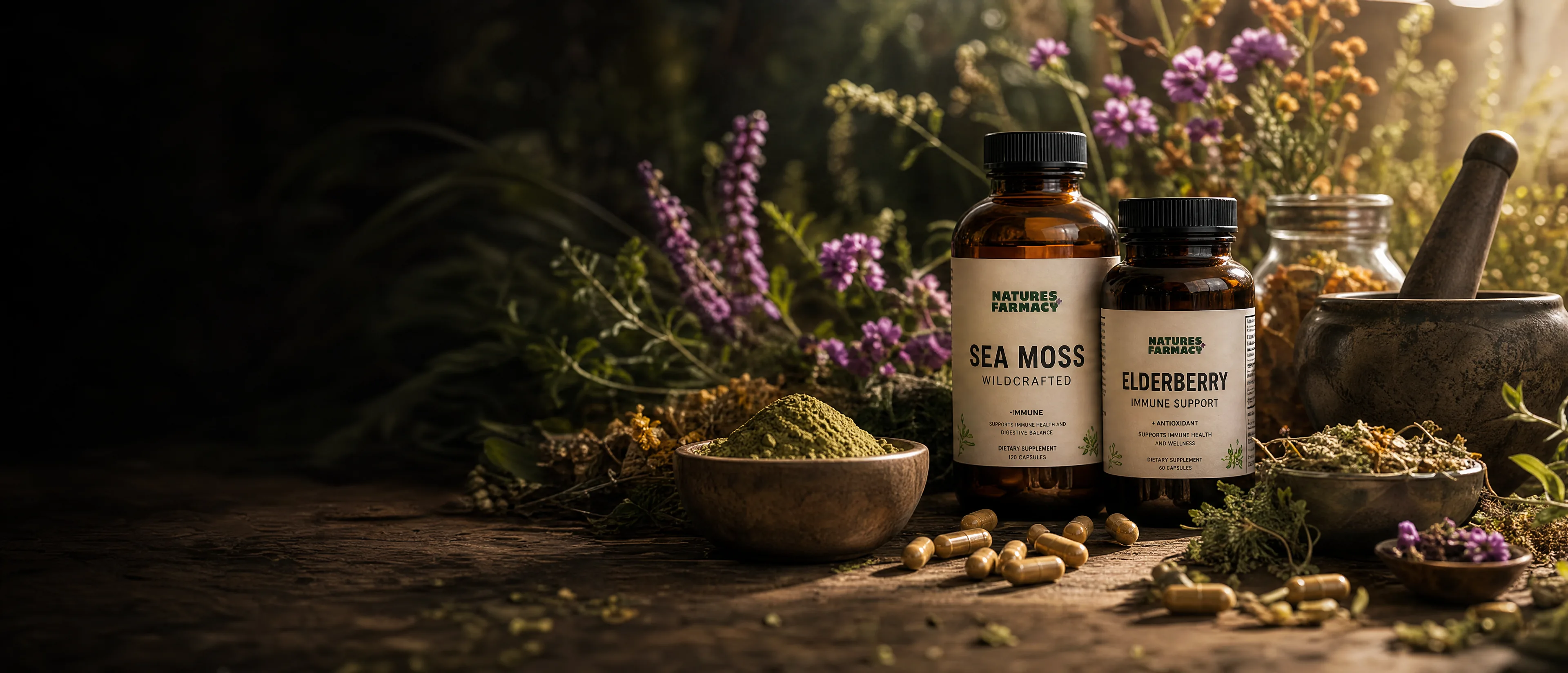 Nature's Farmacy herbal apothecary products with botanicals